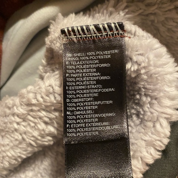 The North Face Chimborazo Fleece Jacket Mens 2XL burgundy Sherpa Lined Full Zip - Picture 10 of 11